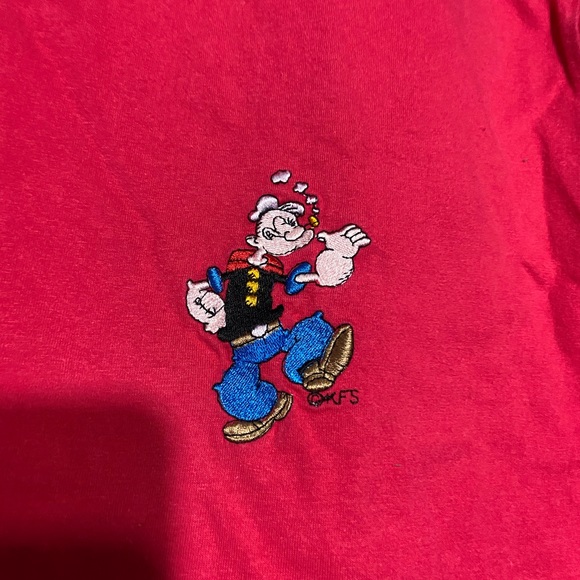 Popeye stitched Red shirt - Picture 2 of 2